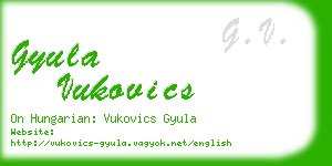 gyula vukovics business card